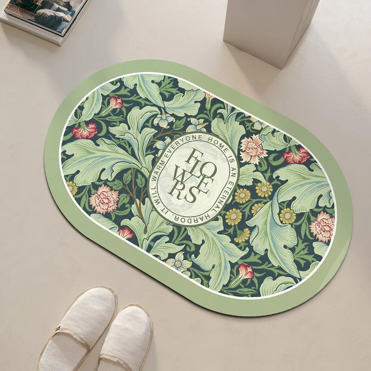 Alfombrilla de Baño Antideslizante de Secado Ultrarrápido - Elegante Diseño Floral