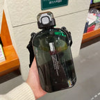 Gourde Plate de Voyage Élégante avec Sangle - 600ml
