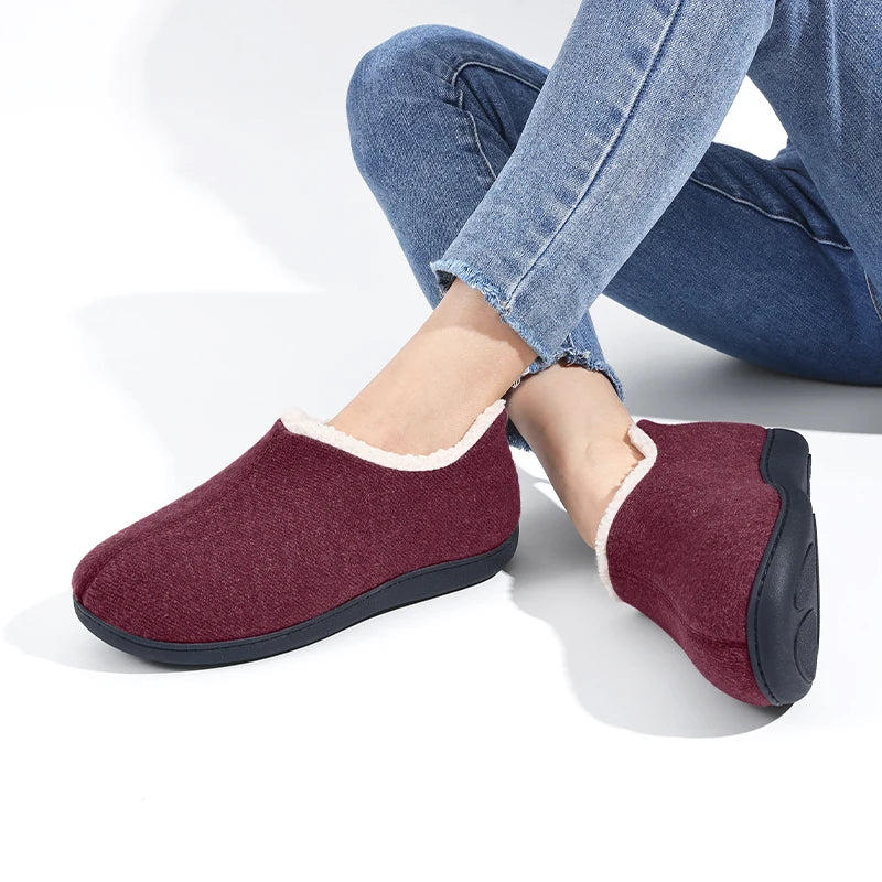 Chaussons Thermiques en Coton et Peluche Douce Antidérapants