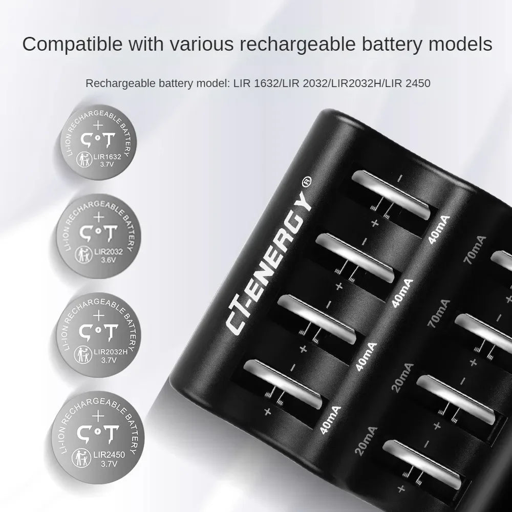 Chargeur Intelligent USB pour Piles Plates - 20mA, 40mA & 70mA