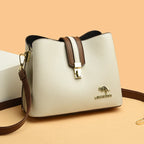 Marianne - Sac bandoulière bicolore en cuir véritable