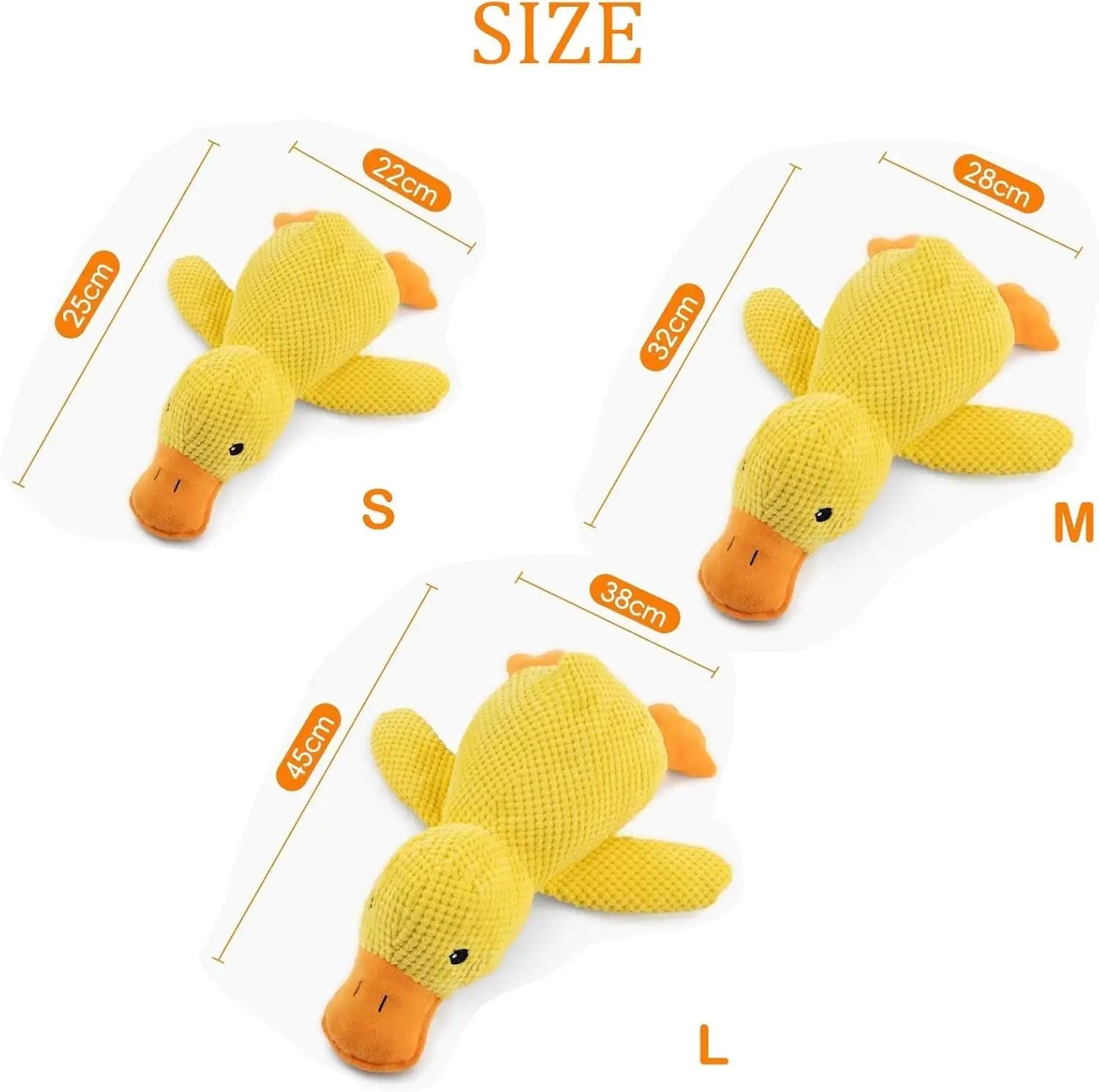 Ducky - Jouet Canard en Peluche pour Chiens Résistant à la Mastication