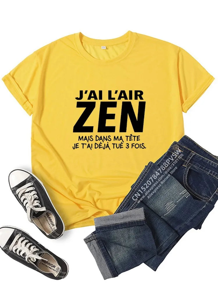 Camiseta Personalizada "Parece que estoy en paz, pero en mi cabeza..."