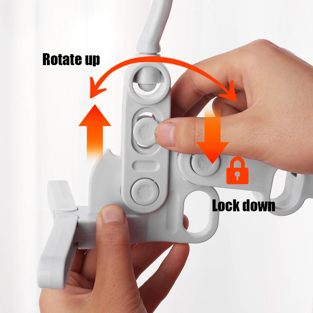 2x Support à Vêtements Compact – 5 Accroches Rétractables + 1 OFFERT