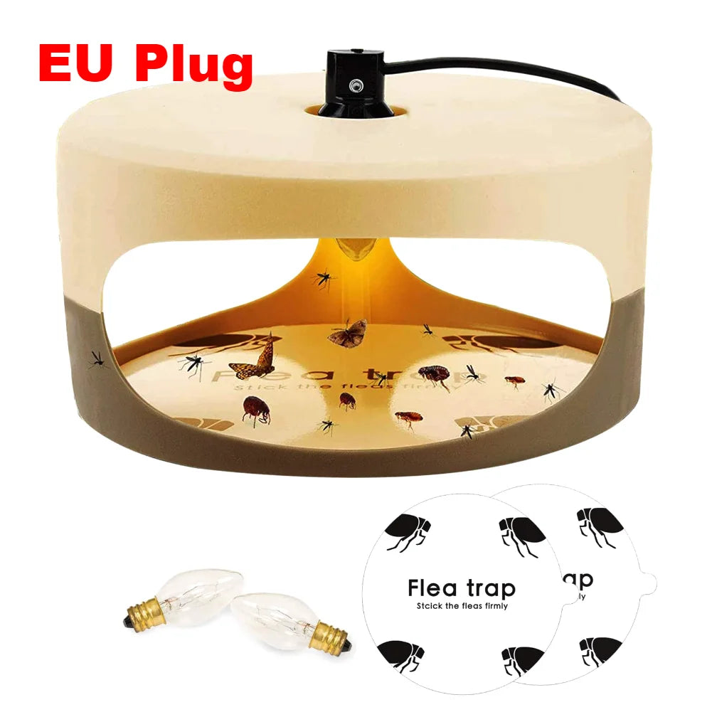 Piège à Insecte Électrique LED + 2 Pads Adhésifs OFFERTS - Moustiques, Puces, Punaises...