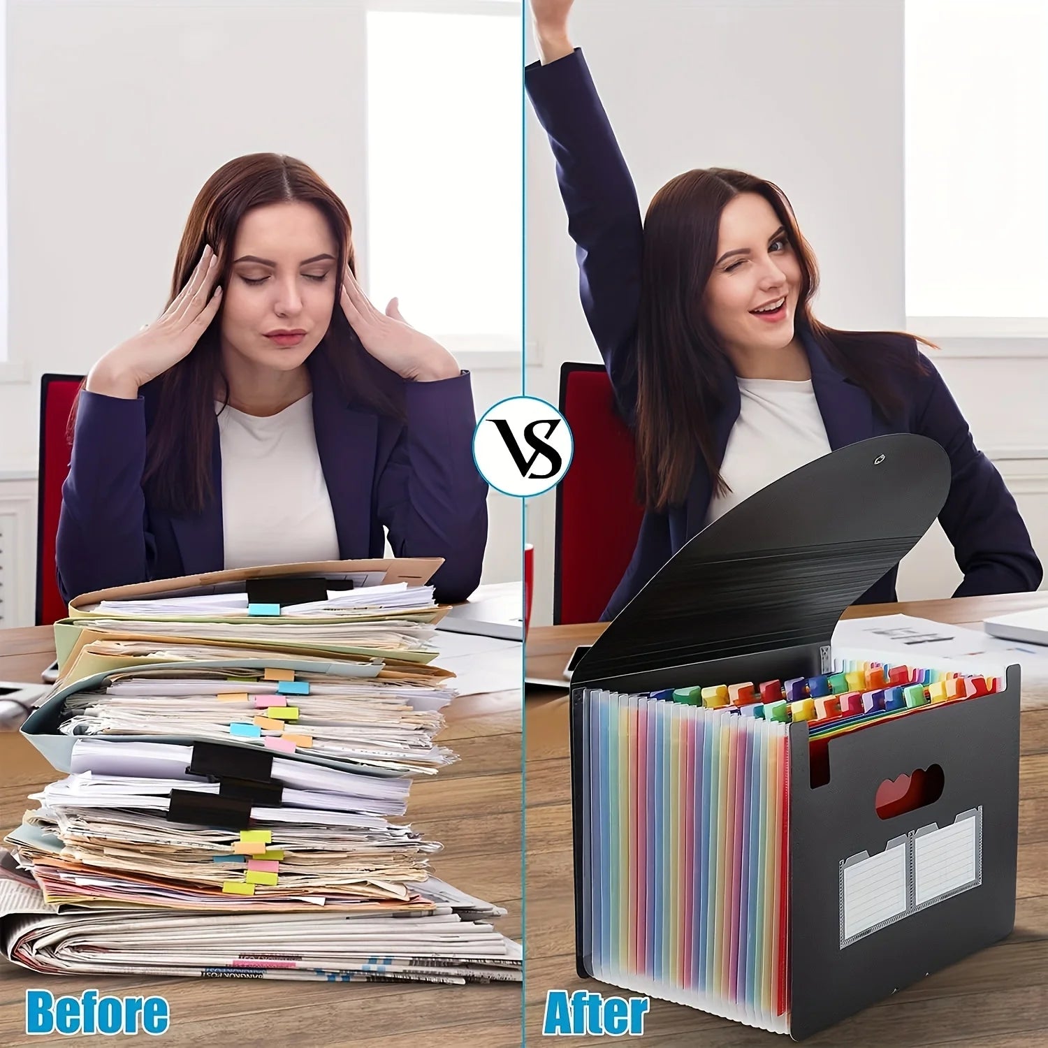 Organisateur de Documents en Accordéon à Intercalaires