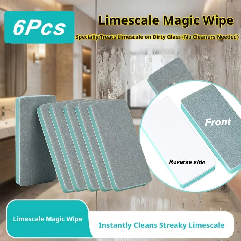 Lot de 6 Éponges Magiques Nettoyage Vitres – Anti-Calcaire et Taches d’Eau