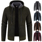Cardigan à capuche epais avec fermeture Zip