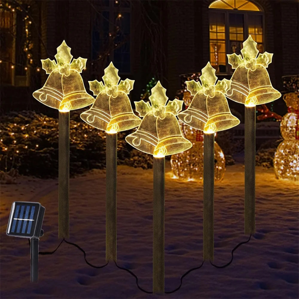 Lot de 5 éclairages de Noël Solaires lumière chaude
