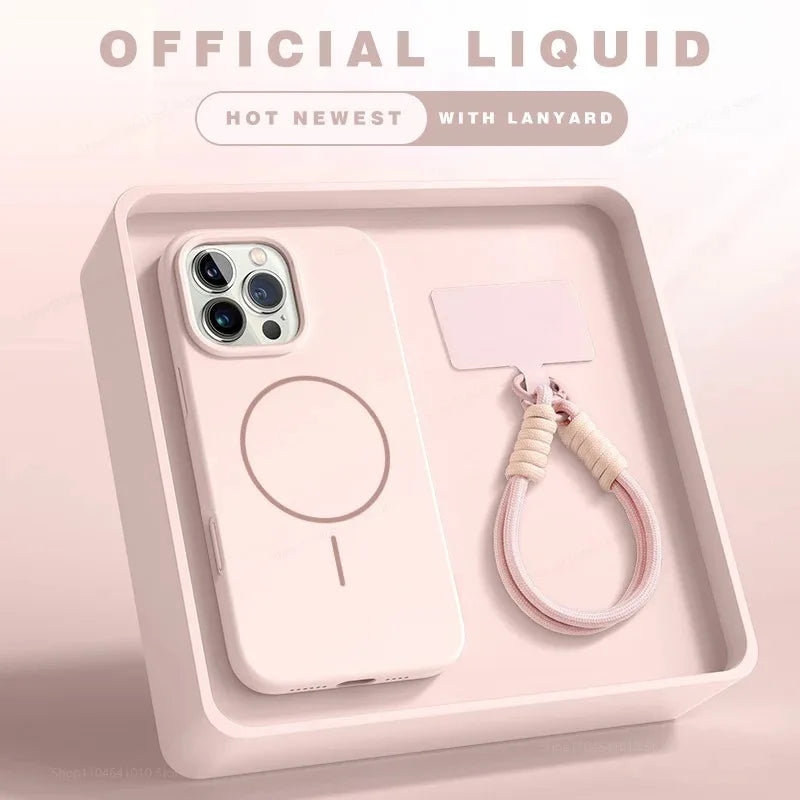 Coffret Smartphone - Coque Magnétique en Silicone & Dragonne