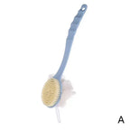 Brosse de douche 2 en 1 à long manche