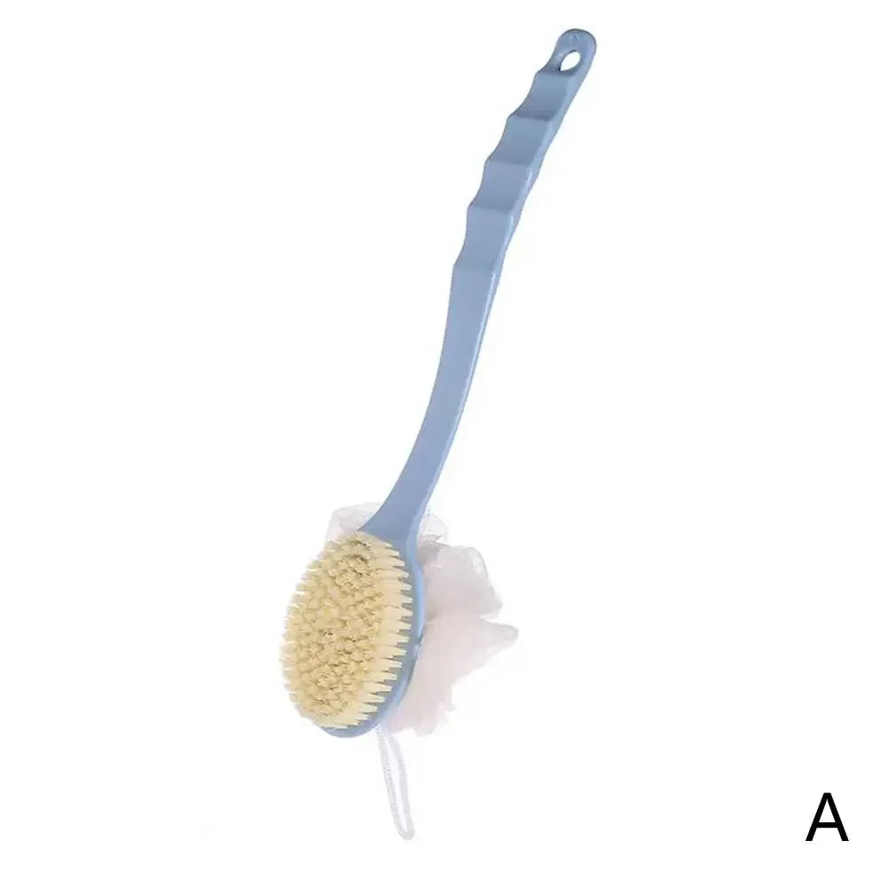 Brosse de douche 2 en 1 à long manche