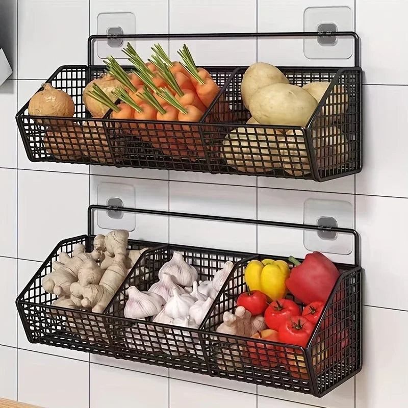 Panier à Suspendre de Rangement de Cuisine en Métal