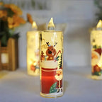Lot de 4 Bougies LED de Noël - Lumière Chaude