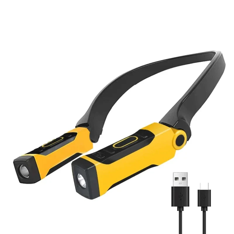 Lampe de Cou LED Rechargeable – 2 Modes pour Bricolage, Lecture et Sport