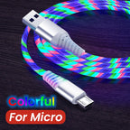 Câble LED 5A Ultra Rapide Type-C et Micro USB