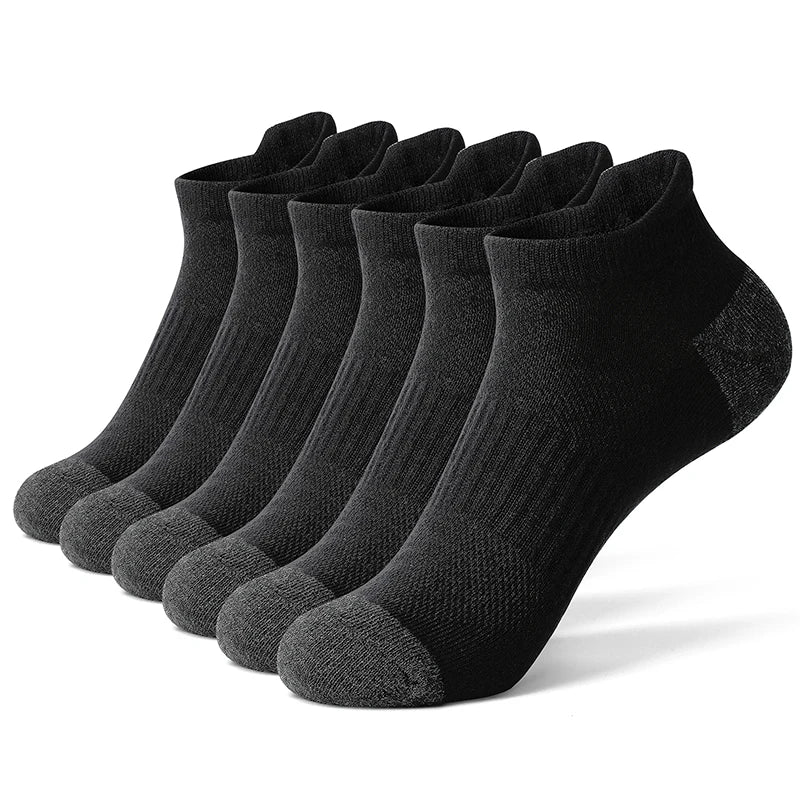 Lot de 12 Socquettes en Coton Respirant Mixte