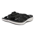 Sandales Mules Femme à Brides Croisées – Semelle Confort Nuage pour Plage et Été