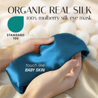 Bandeau de Sommeil XL en Soie de Mûrier Réglable