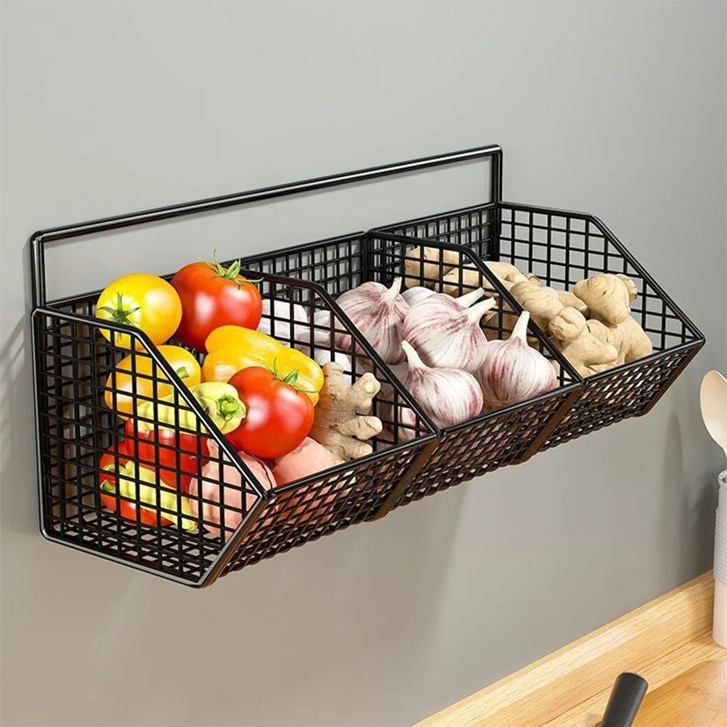 Panier à Suspendre de Rangement de Cuisine en Métal