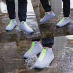 Paire de Couvres Chaussures imperméables avec fermeture Zip - Silicone Souple