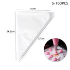Lot de 100 Poches à Douille pour Pâtisseries - 3 Tailles