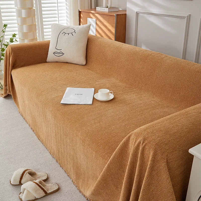 Jeté de canapé en Chenille -Style Retro français