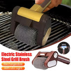 Brosse à Grill Électrique à Rouleau en Acier Inox 350 tr/min