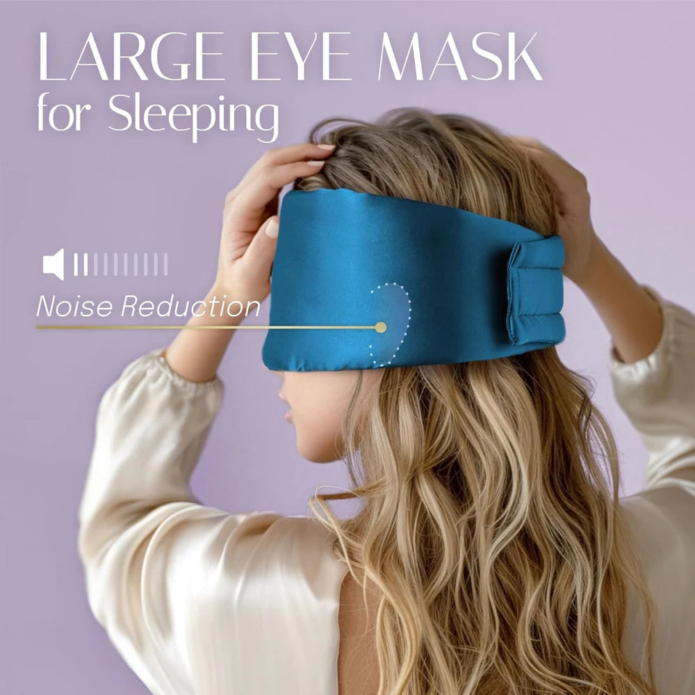 Bandeau de Sommeil XL en Soie de Mûrier Réglable