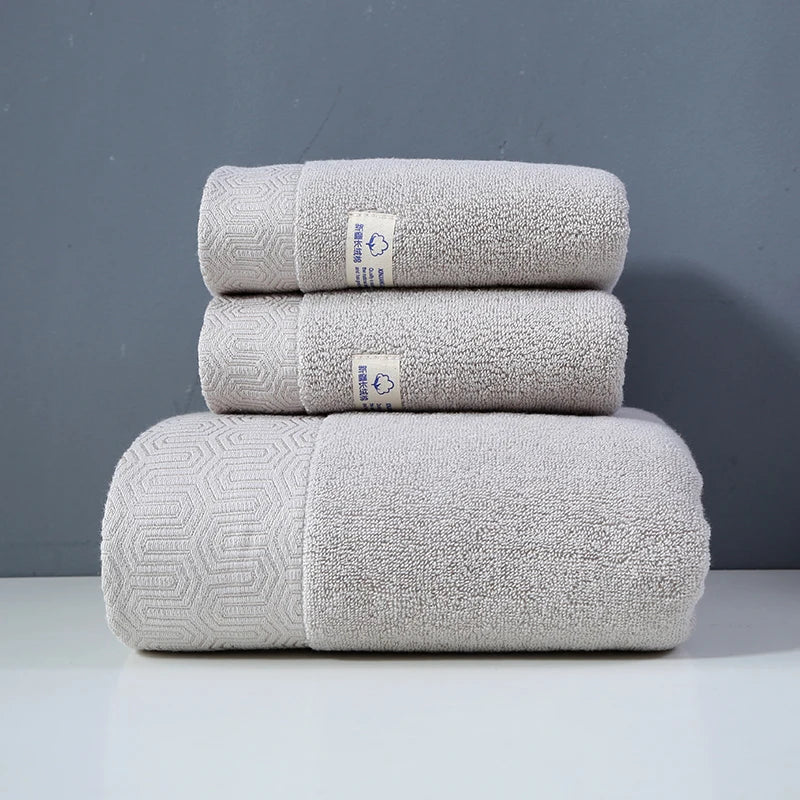 2 Serviettes de Bain Douces & Absorbantes en 100% Coton