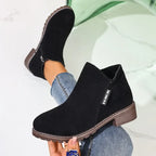Bottines Femme à Talon Épais et Plateforme – Fermeture Éclair Latérale, Confortables et Élégantes – Automne/Hiver