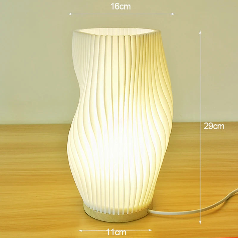 Lampe en bois Art Nordique - Effet Vague
