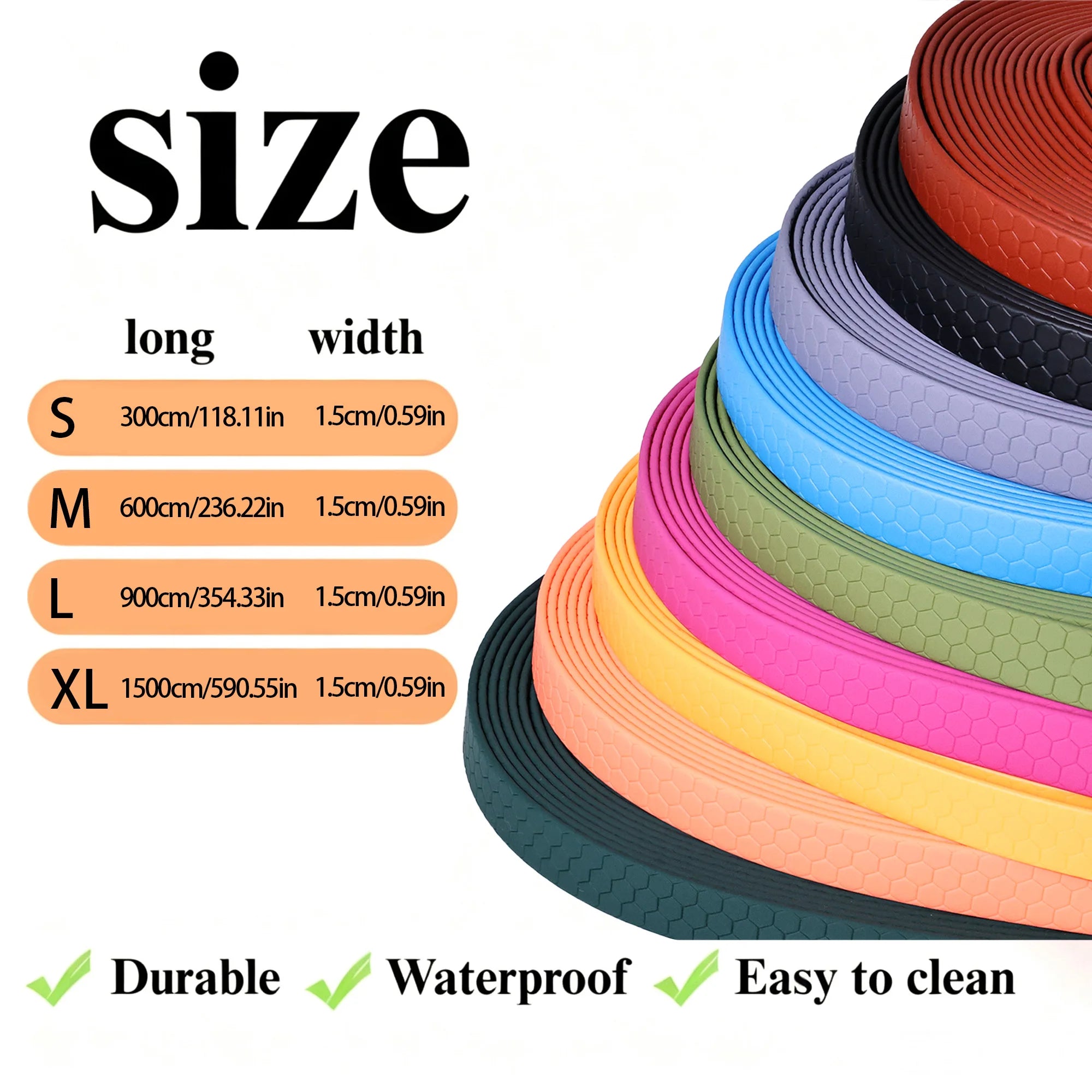 Laisse pour Chien en PVC Imperméable 3 à 15 m – 9 Couleurs