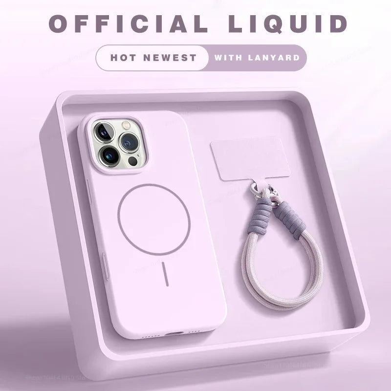 Coffret Smartphone - Coque Magnétique en Silicone & Dragonne