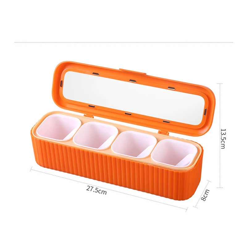 Boîte à Épices 4 Compartiments + Cuillères