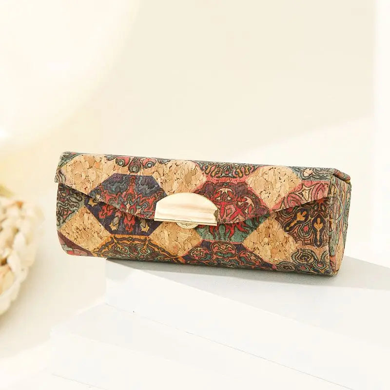 Boîte en Liège de Voyage à Motifs - Bijoux, Lunettes, Maquillage...