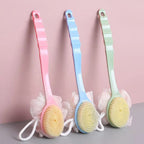 Brosse de douche 2 en 1 à long manche