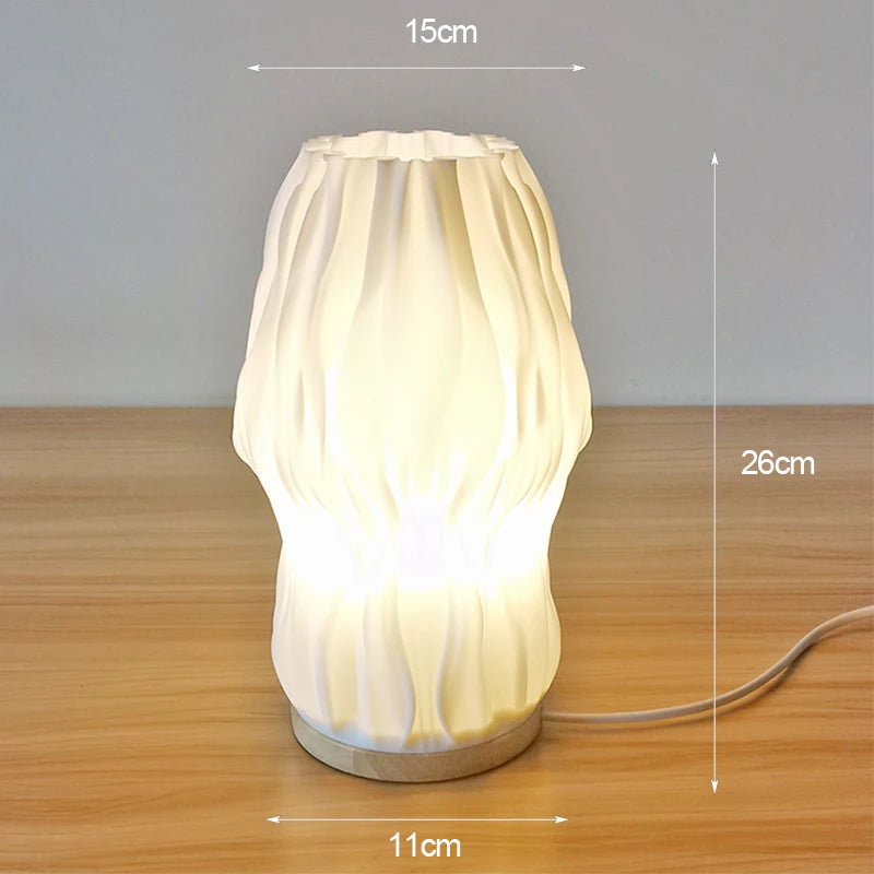 Lampe en bois Art Nordique - Effet Vague