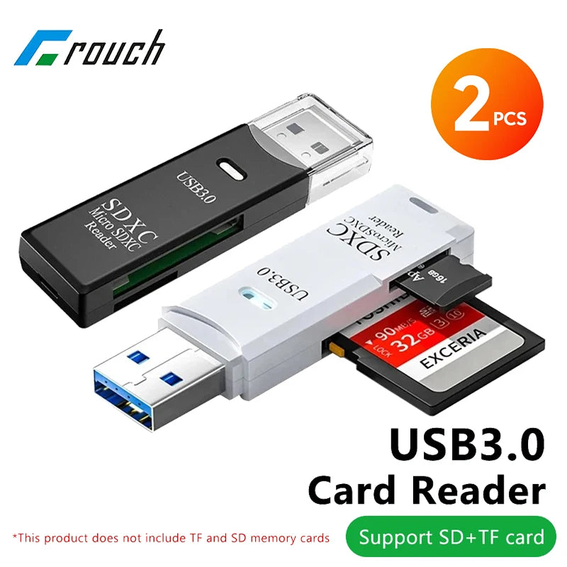 2x Mini Lecteur Carte Mémoire USB 3.0 SD Micro SD TF OTG - Haute Vitesse et Compatibilité