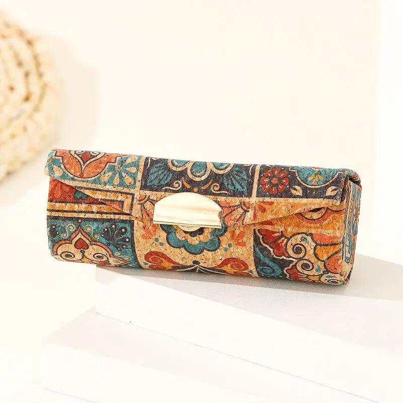 Boîte en Liège de Voyage à Motifs - Bijoux, Lunettes, Maquillage...