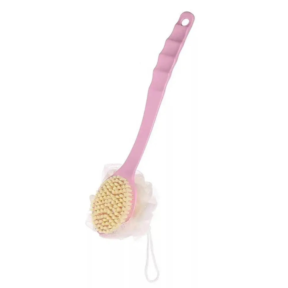Brosse de douche 2 en 1 à long manche