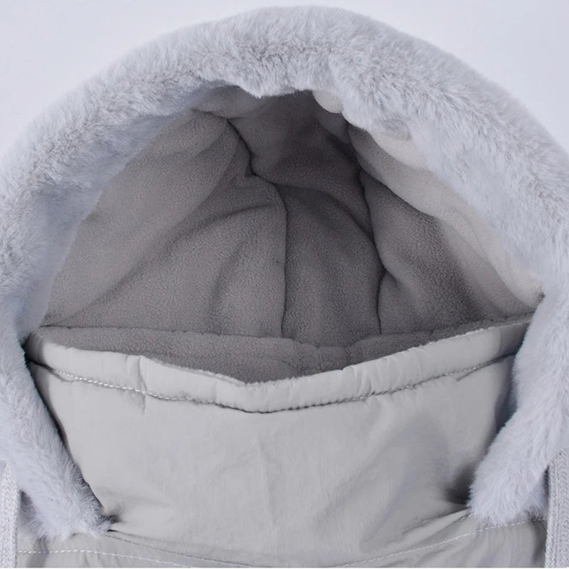 Cagoule Polaire Thermique Froid eXtrême - Cache-cou intégré