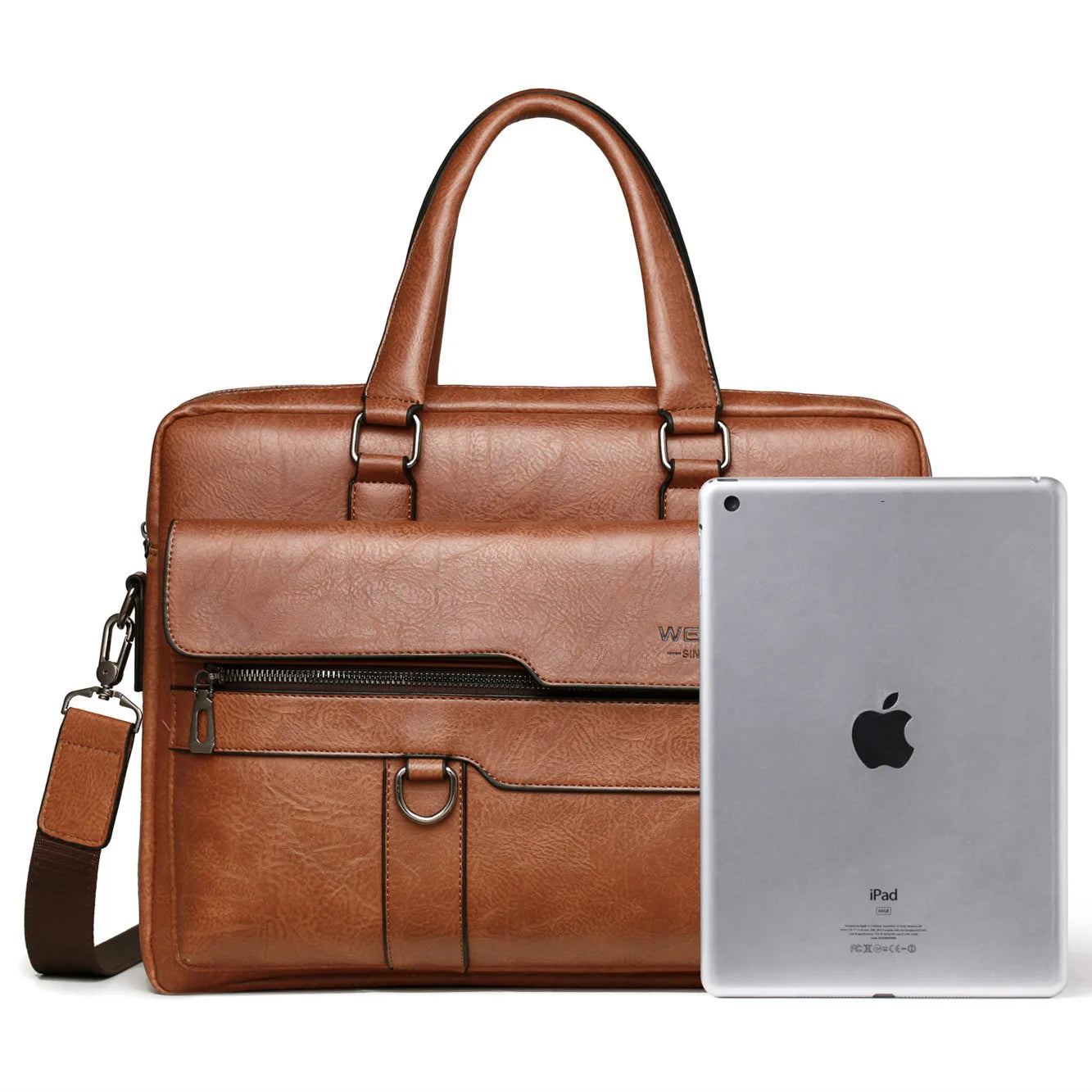 Porte-documents multi-poches à la mode avec bandoulière réglable