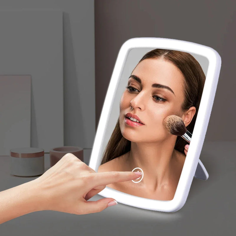 Miroir de Maquillage LED Réglable & Tactile
