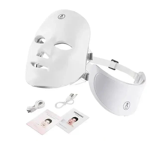 Masque Visage & Cou Anti-âge Luminothérapie 7 Couleurs