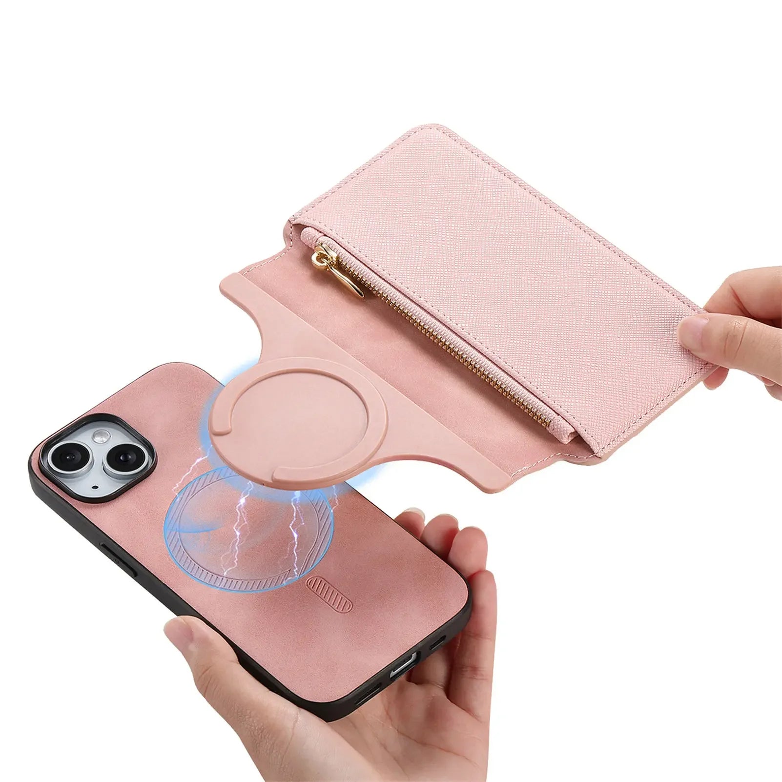 Coque de Téléphone Magnétique 2 en 1 Porte-feuille multifonctionnelle