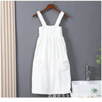 Cozy Bath - Robe Serviette de Bain à Poches & Bretelles