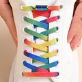 Lacets de chaussures élastiques sans laçage à paillettes