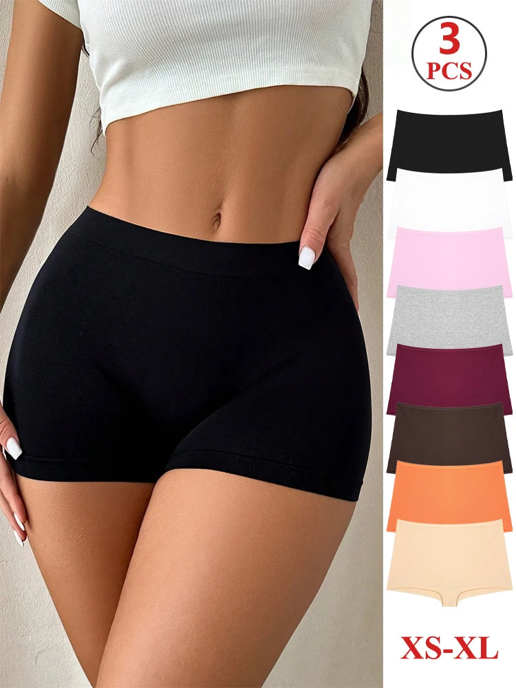 Lot de 3 Shortys Femme en Coton – Culottes Taille Basse Respirantes, Confortables & Extensibles