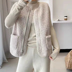 Gilet En Molleton Polaire Doux Sans Manche